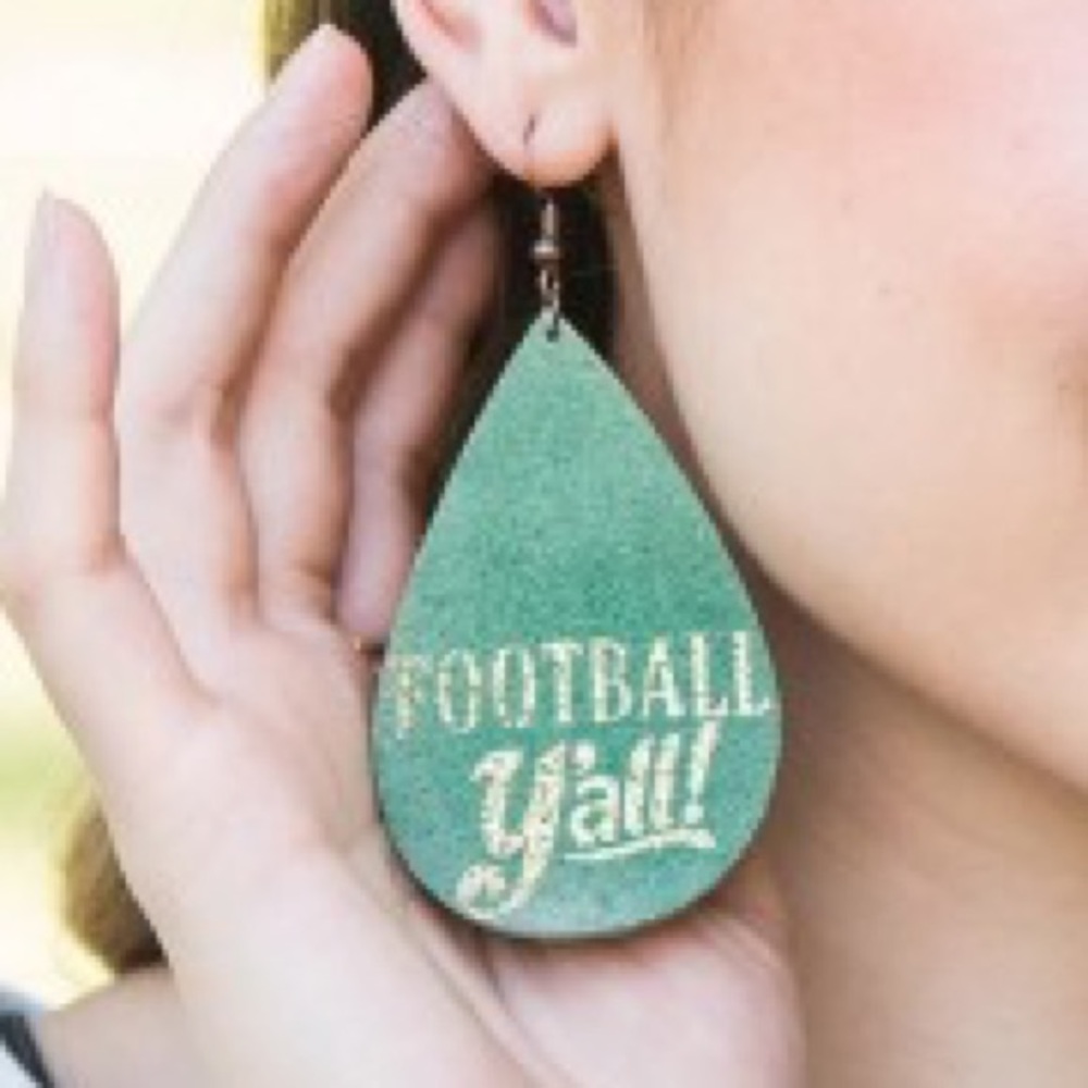 🏈 FOOTBALL Y’ALL LEATHER EARRINGS 🏈